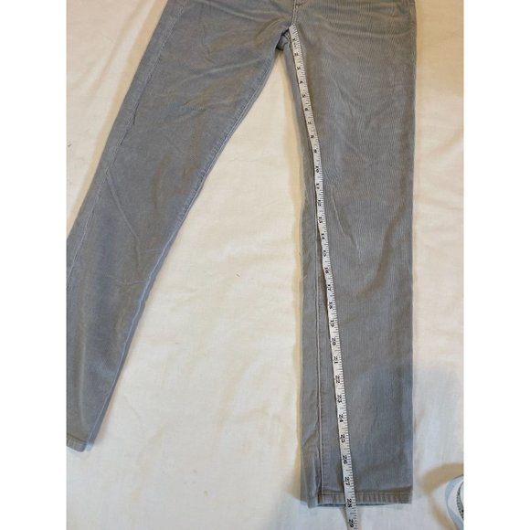 Adriano Goldschmied Women Jeans Corduroy Cigarette Ankle The Prima Gray Size 26R - Picture 5 of 11